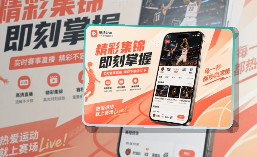 沉浸式App入口 · 移动赛事服务 · 网页版也能继续看界面展示